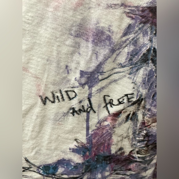 Free People Wild And Free Lace Back Wolf Tank Top - Picture 5 of 5